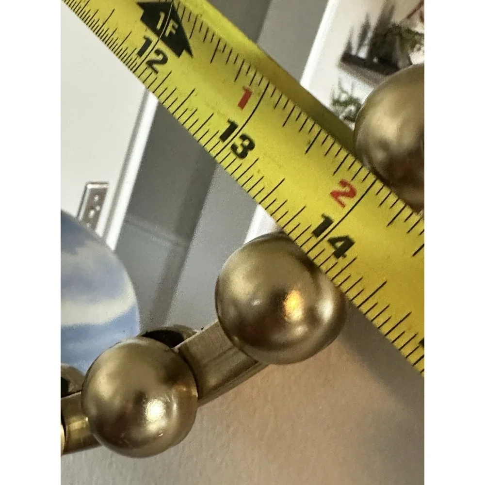 Round Gold Beaded Wall Mirror Ball‎ Frame Boho Farmhouse Decor 14